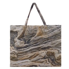 Rock Texture Background Stone Zipper Large Tote Bag