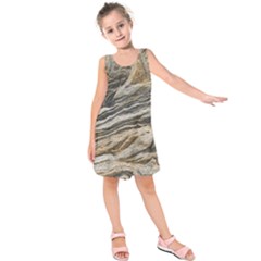 Rock Texture Background Stone Kids  Sleeveless Dress