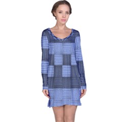 Texture Structure Surface Basket Long Sleeve Nightdress