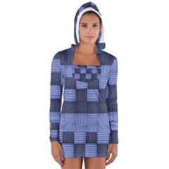 Texture Structure Surface Basket Women s Long Sleeve Hooded T-shirt