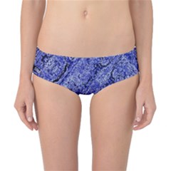 Texture Blue Neon Brick Diagonal Classic Bikini Bottoms