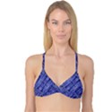 Texture Blue Neon Brick Diagonal Reversible Tri Bikini Top View1