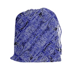 Texture Blue Neon Brick Diagonal Drawstring Pouches (xxl)