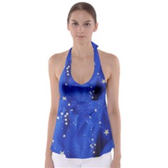 The Substance Blue Fabric Stars Babydoll Tankini Top by Amaryn4rt