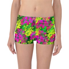 Flowers Chaos In Green, Yellow And Pinks Reversible Bikini Bottoms