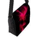 Pink Flame Fractal Pattern Flap Messenger Bag (S) View2