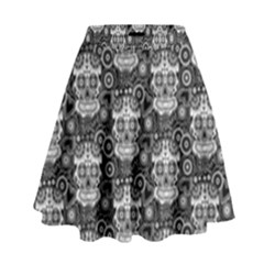 Sugar Skull High Waist Skirt by Ancello