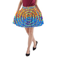 Background Color Game Pattern A-line Pocket Skirt by Amaryn4rt