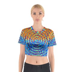 Background Color Game Pattern Cotton Crop Top by Amaryn4rt