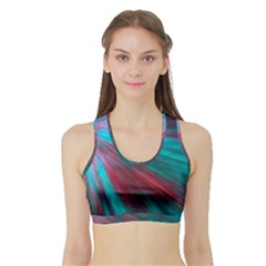 Background Texture Pattern Design Sports Bra With Border by Amaryn4rt