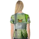 Butterfly #17 Women s V-Neck Sport Mesh Tee View2