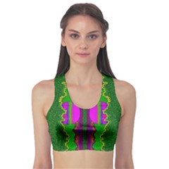 Magic Moon Landscape Sports Bra by pepitasart