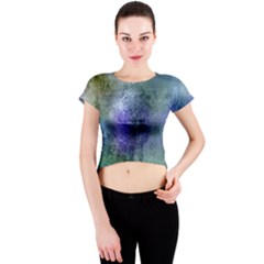 Background Texture Structure Crew Neck Crop Top by Amaryn4rt