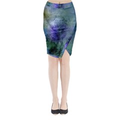 Background Texture Structure Midi Wrap Pencil Skirt by Amaryn4rt