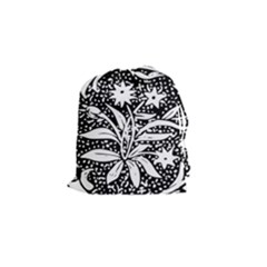 Decoration Pattern Design Flower Drawstring Pouches (small)  by Amaryn4rt