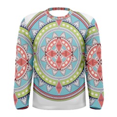 Drawing Mandala Art Men s Long Sleeve Tee by Amaryn4rt