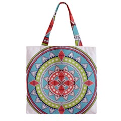 Drawing Mandala Art Zipper Grocery Tote Bag by Amaryn4rt