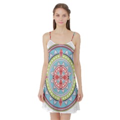 Drawing Mandala Art Satin Night Slip by Amaryn4rt