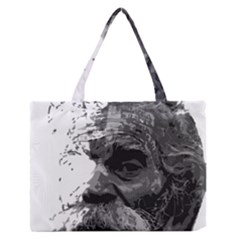 Grandfather Old Man Brush Design Medium Zipper Tote Bag by Amaryn4rt