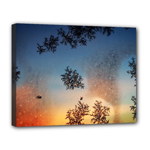 Hardest Frost Winter Cold Frozen Canvas 14  X 11  by Amaryn4rt