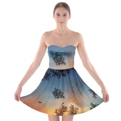 Hardest Frost Winter Cold Frozen Strapless Bra Top Dress by Amaryn4rt