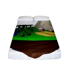 Low Poly 3d Render Polygon Fitted Sheet (full/ Double Size) by Amaryn4rt