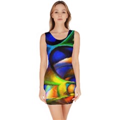 Light Texture Abstract Background Sleeveless Bodycon Dress by Amaryn4rt