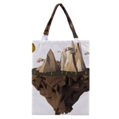 Low Poly Floating Island 3d Render Classic Tote Bag by Amaryn4rt