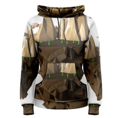 Low Poly Floating Island 3d Render Women s Pullover Hoodie by Amaryn4rt