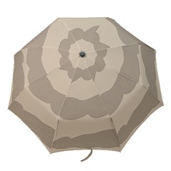 Pattern Wave Beige Brown Folding Umbrellas by Amaryn4rt