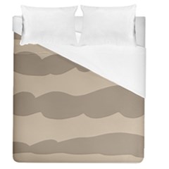 Pattern Wave Beige Brown Duvet Cover (queen Size) by Amaryn4rt