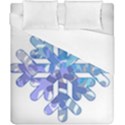 Snowflake Blue Snow Snowfall Duvet Cover (California King Size) View1