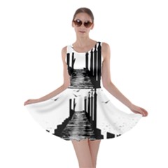 The Pier The Seagulls Sea Graphics Skater Dress by Amaryn4rt