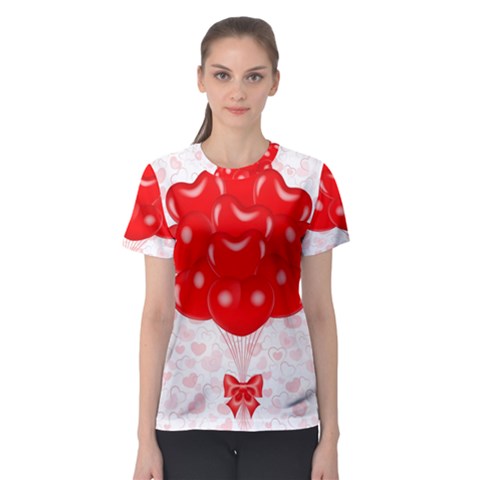 Abstract Background Balloon Women s Sport Mesh Tee by Nexatart