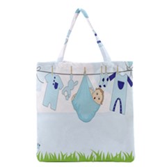 Baby Boy Clothes Line Grocery Tote Bag