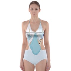 Baby Boy Clothes Line Cut-out One Piece Swimsuit