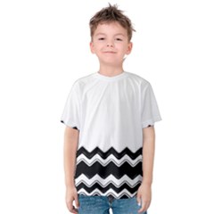 Chevrons Black Pattern Background Kids  Cotton Tee