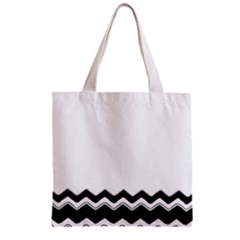 Chevrons Black Pattern Background Zipper Grocery Tote Bag by Nexatart