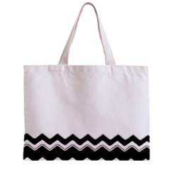 Chevrons Black Pattern Background Zipper Mini Tote Bag