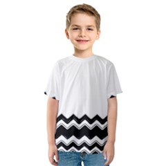 Chevrons Black Pattern Background Kids  Sport Mesh Tee