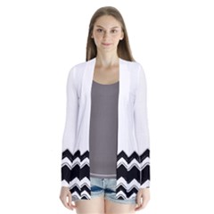 Chevrons Black Pattern Background Cardigans by Nexatart