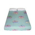 Butterfly Pastel Insect Green Fitted Sheet (Full/ Double Size) View1