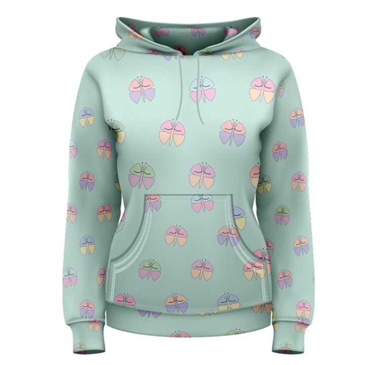 Butterfly Pastel Insect Green Women s Pullover Hoodie