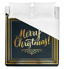 Christmas Gold Black Frame Noble Duvet Cover (queen Size) by Nexatart