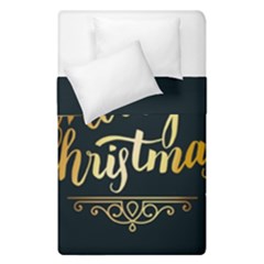 Christmas Gold Black Frame Noble Duvet Cover Double Side (single Size) by Nexatart