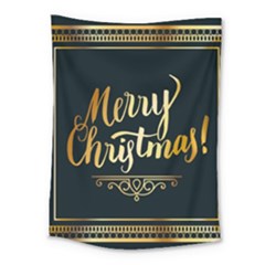 Christmas Gold Black Frame Noble Medium Tapestry by Nexatart