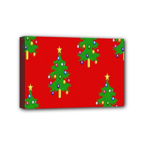 Christmas Trees Mini Canvas 6  X 4  by Nexatart