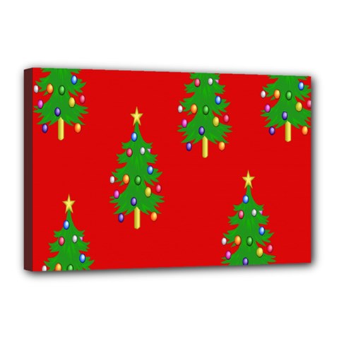 Christmas Trees Canvas 18  X 12  by Nexatart