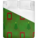 Christmas Trees And Boxes Background Duvet Cover (California King Size) View1