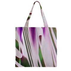 Colored Pattern Zipper Grocery Tote Bag